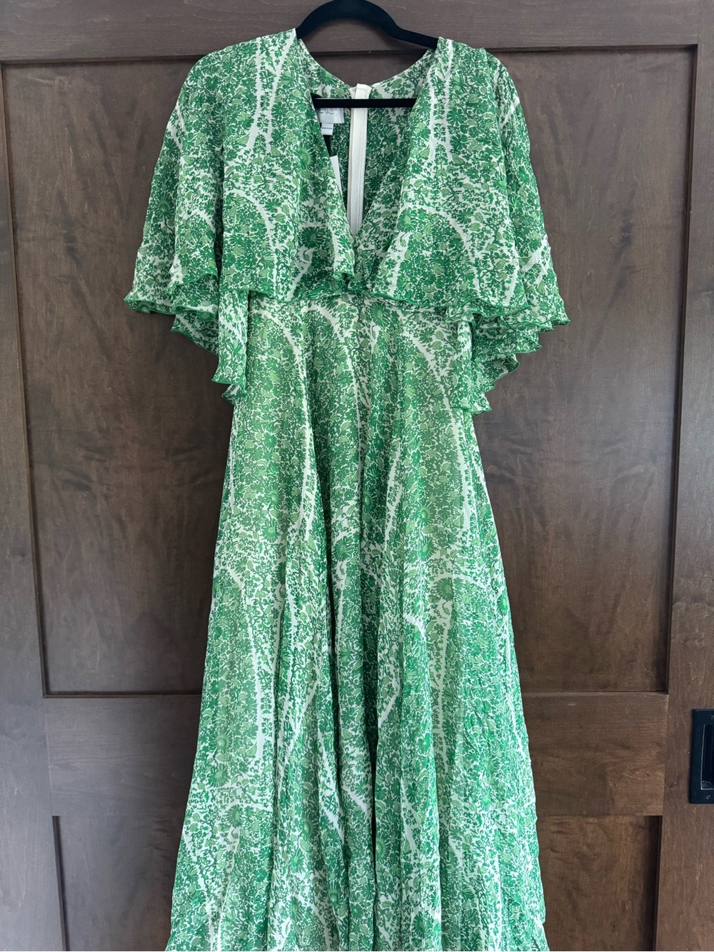 NWT Giambattista Valli Botanical Print Silk Cape Dress MSRP $4400 Small